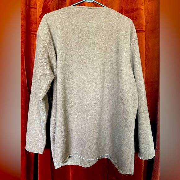 Vintage fleece cardigan with white embriodery - Picture 4 of 5